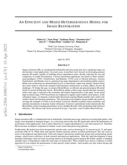 An Efficient and Mixed Heterogeneous Model for Image Restoration