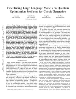 Fine-Tuning Large Language Models on Quantum Optimization Problems for Circuit Generation
