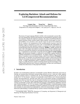 Exploring Backdoor Attack and Defense for LLM-empowered Recommendations
