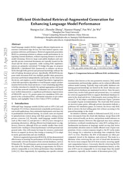 Efficient Distributed Retrieval-Augmented Generation for Enhancing Language Model Performance