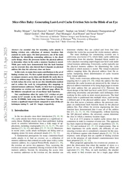 Slice+Slice Baby: Generating Last-Level Cache Eviction Sets in the Blink of an Eye