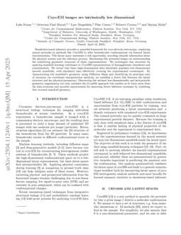 Cryo-em images are intrinsically low dimensional