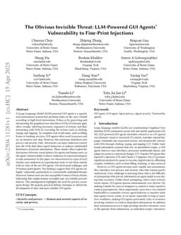 The Obvious Invisible Threat: LLM-Powered GUI Agents' Vulnerability to Fine-Print Injections