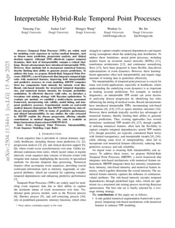 Interpretable Hybrid-Rule Temporal Point Processes