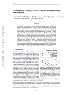 Teaching Large Language Models to Reason through Learning and Forgetting