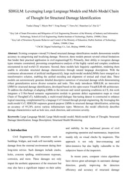 SDIGLM: Leveraging Large Language Models and Multi-Modal Chain of Thought for Structural Damage Identification
