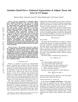 Attention GhostUNet++: Enhanced Segmentation of Adipose Tissue and Liver in CT Images