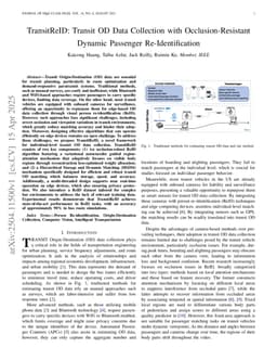 TransitReID: Transit OD Data Collection with Occlusion-Resistant Dynamic Passenger Re-Identification