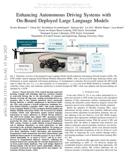 Enhancing Autonomous Driving Systems with On-Board Deployed Large Language Models