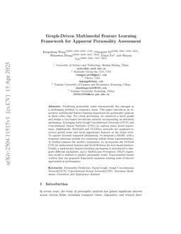 Graph-Driven Multimodal Feature Learning Framework for Apparent Personality Assessment