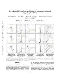 LANGTRAJ: Diffusion Model and Dataset for Language-Conditioned Trajectory Simulation