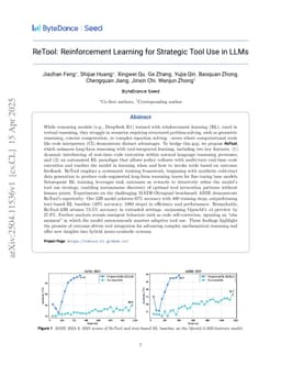 ReTool: Reinforcement Learning for Strategic Tool Use in LLMs