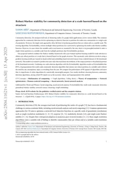 Robust Markov stability for community detection at a scale learned based on the structure