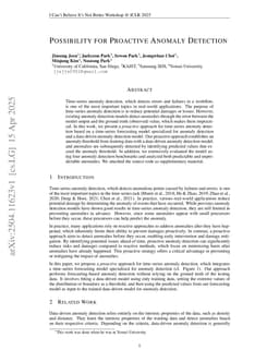 Possibility for Proactive Anomaly Detection