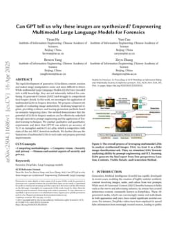 Can GPT tell us why these images are synthesized? Empowering Multimodal Large Language Models for Forensics