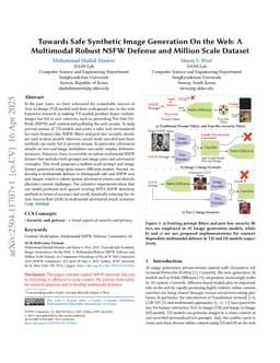 Towards Safe Synthetic Image Generation On the Web: A Multimodal Robust NSFW Defense and Million Scale Dataset