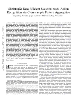 SkeletonX: Data-Efficient Skeleton-based Action Recognition via Cross-sample Feature Aggregation