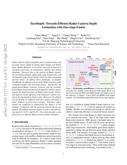 TacoDepth: Towards Efficient Radar-Camera Depth Estimation with One-stage Fusion