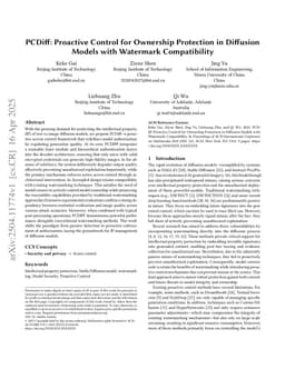 PCDiff: Proactive Control for Ownership Protection in Diffusion Models with Watermark Compatibility