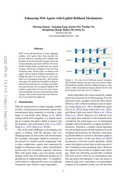 Enhancing Web Agents with Explicit Rollback Mechanisms