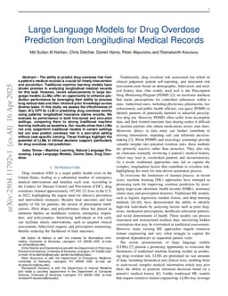 Large Language Models for Drug Overdose Prediction from Longitudinal Medical Records
