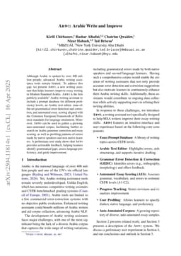 ARWI: Arabic Write and Improve