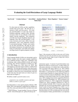 Evaluating the Goal-Directedness of Large Language Models