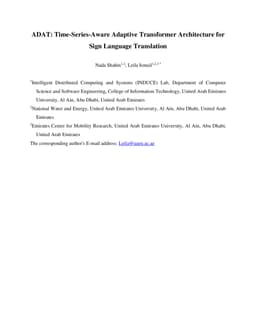 ADAT: Time-Series-Aware Adaptive Transformer Architecture for Sign Language Translation