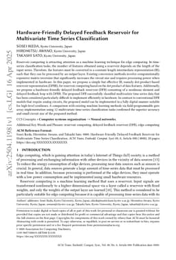 Hardware-Friendly Delayed-Feedback Reservoir for Multivariate Time-Series Classification