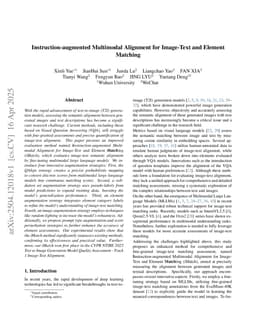 Instruction-augmented Multimodal Alignment for Image-Text and Element Matching