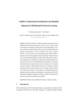 FedEPA: Enhancing Personalization and Modality Alignment in Multimodal Federated Learning