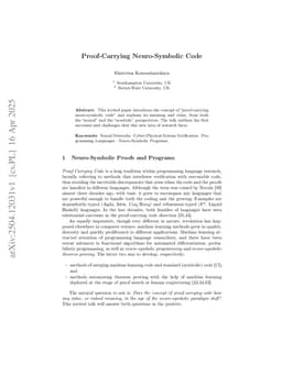 Proof-Carrying Neuro-Symbolic Code