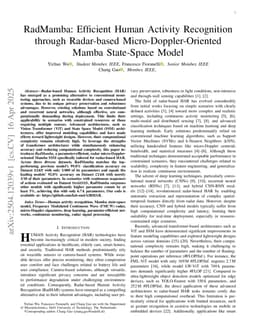 RadMamba: Efficient Human Activity Recognition through Radar-based Micro-Doppler-Oriented Mamba State-Space Model