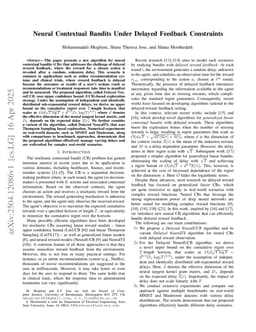 Neural Contextual Bandits Under Delayed Feedback Constraints