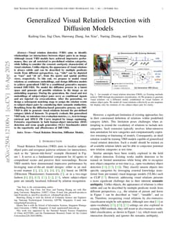 Generalized Visual Relation Detection with Diffusion Models