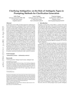 Clarifying Ambiguities: on the Role of Ambiguity Types in Prompting Methods for Clarification Generation