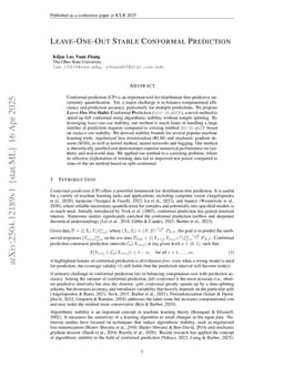 Leave-One-Out Stable Conformal Prediction