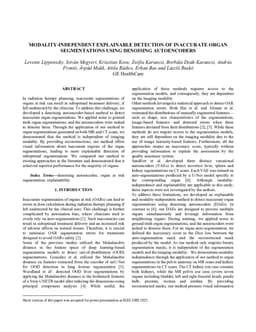 Modality-Independent Explainable Detection of Inaccurate Organ Segmentations Using Denoising Autoencoders
