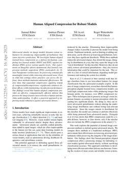 Human Aligned Compression for Robust Models