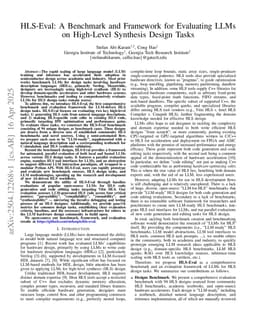 HLS-Eval: A Benchmark and Framework for Evaluating LLMs on High-Level Synthesis Design Tasks