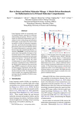 How to Detect and Defeat Molecular Mirage: A Metric-Driven Benchmark for Hallucination in LLM-based Molecular Comprehension