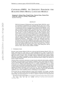 Capybara-OMNI: An Efficient Paradigm for Building Omni-Modal Language Models