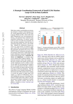 A Strategic Coordination Framework of Small LLMs Matches Large LLMs in Data Synthesis