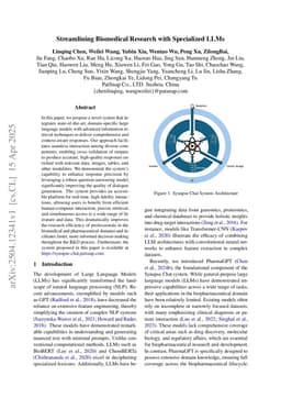 Streamlining Biomedical Research with Specialized LLMs