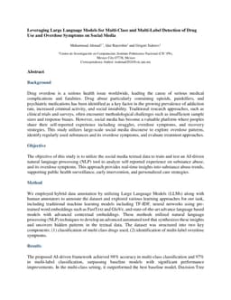 Leveraging Large Language Models for Multi-Class and Multi-Label Detection of Drug Use and Overdose Symptoms on Social Media