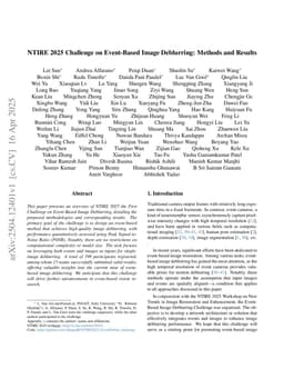 NTIRE 2025 Challenge on Event-Based Image Deblurring: Methods and Results