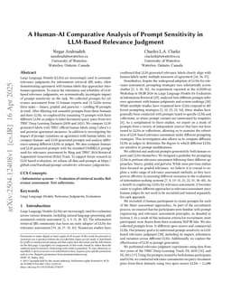 A Human-AI Comparative Analysis of Prompt Sensitivity in LLM-Based Relevance Judgment