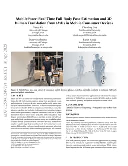 MobilePoser: Real-Time Full-Body Pose Estimation and 3D Human Translation from IMUs in Mobile Consumer Devices