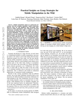 Practical Insights on Grasp Strategies for Mobile Manipulation in the Wild