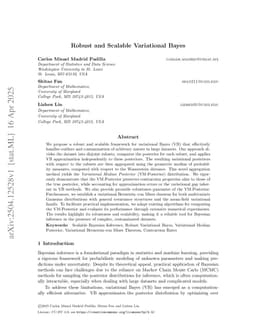 Robust and Scalable Variational Bayes